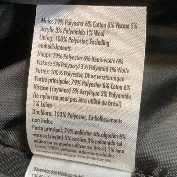 Cotton:On Longline Maxi Coat Women's Sz XXS Black & White Plaid #328A - Picture 9 of 11